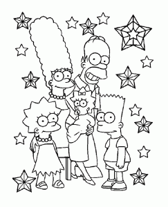 Free Simpsons drawing to print and color