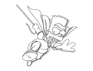 Free Simpsons drawing to print and color (The Simpsons Coloring Page)