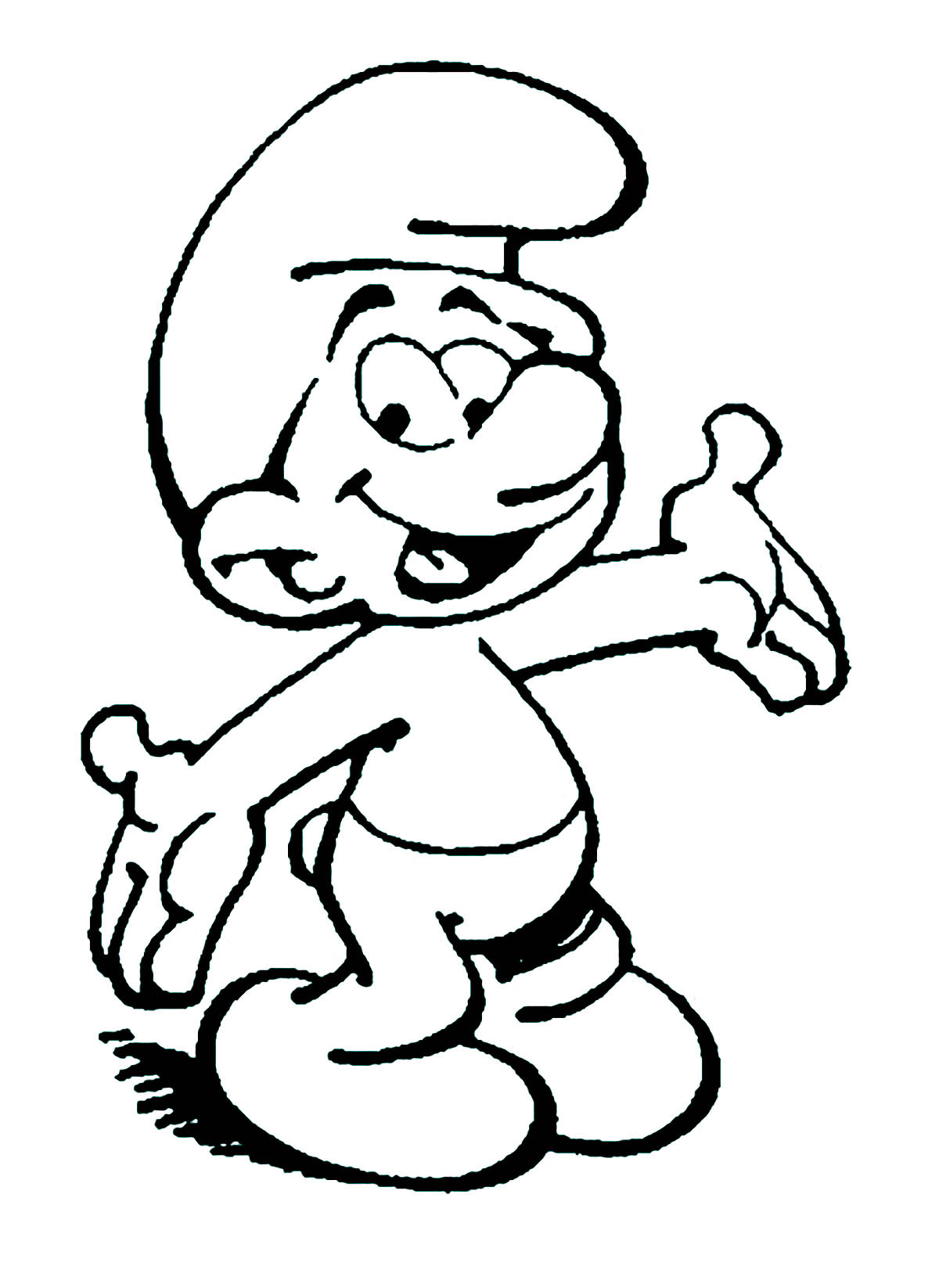 This Smurfs reaches out to invite you to color it!