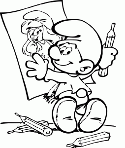 Coloring page the smurfs to download for free