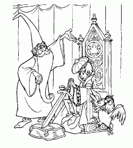 Coloring page the sword in the stone free to color for children