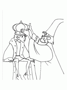 Coloring page the sword in the stone for children