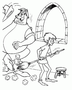 Coloring page the sword in the stone free to color for kids