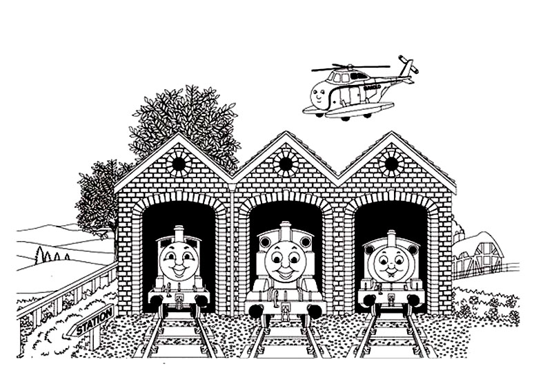 Free Thomas And Friends coloring page to download
