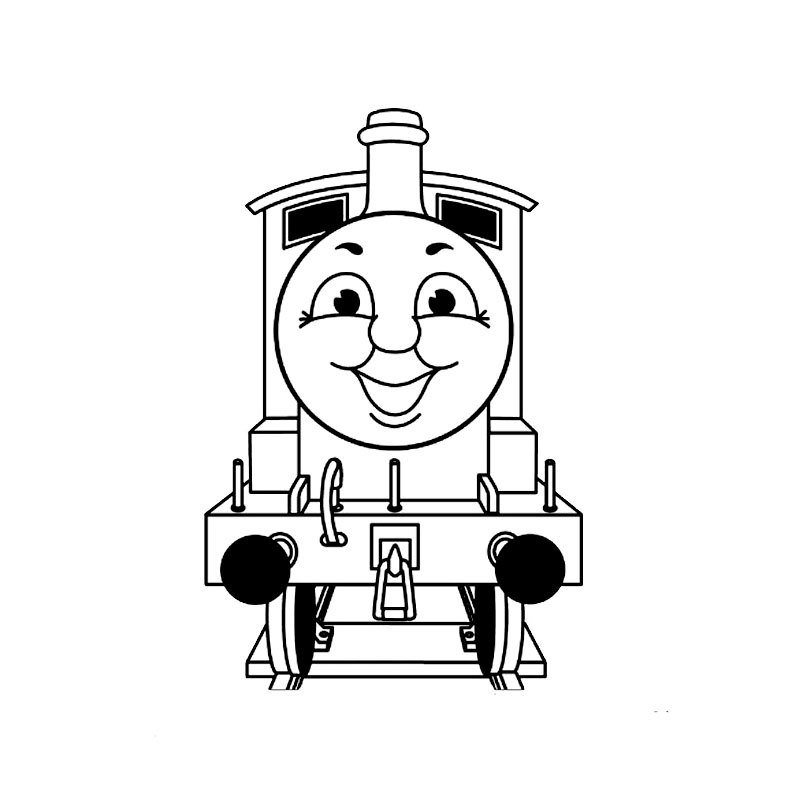 thomas train clip art black and white