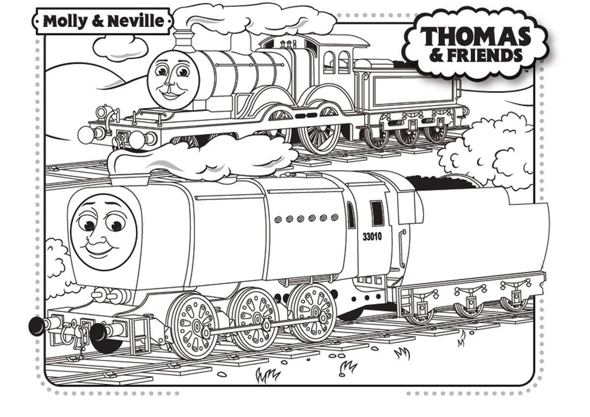 Free coloring pages Thomas and his friends