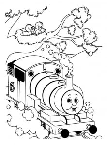 Free drawing of Thomas and his friends to download and color