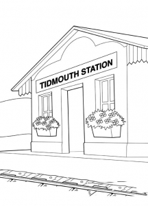 Coloring page thomas and friends free to color for kids