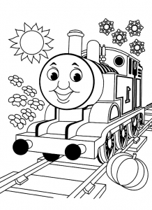 Thomas and his friends coloring page to print