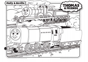 Thomas and his friends coloring to download for free
