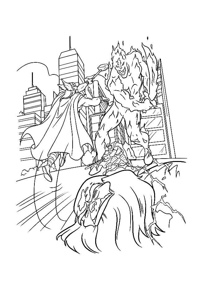 Thor To Print For Free Thor Kids Coloring Pages