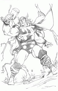 Coloring page thor to download