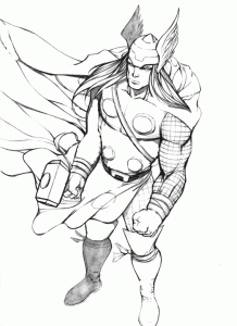 Coloring page thor to print