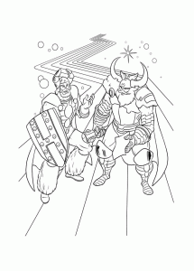 Coloring page thor to color for kids