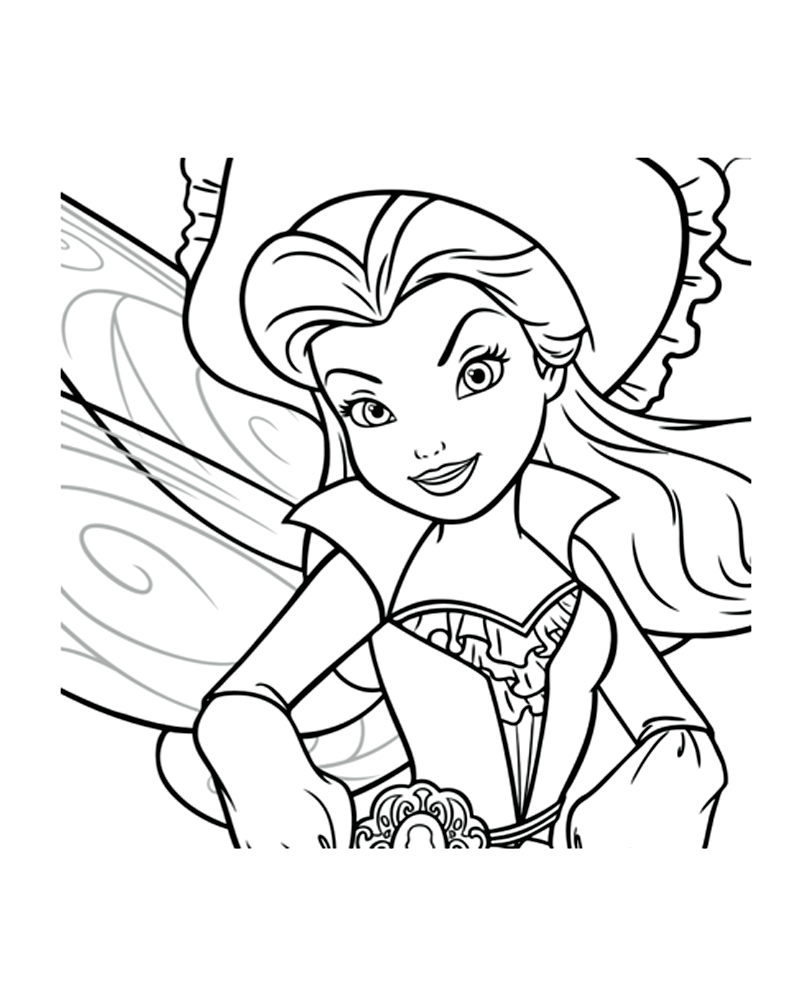 Roselia (Printable Tinker Bell Coloring Page for Kids)