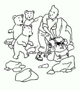 Coloring page tintin free to color for kids