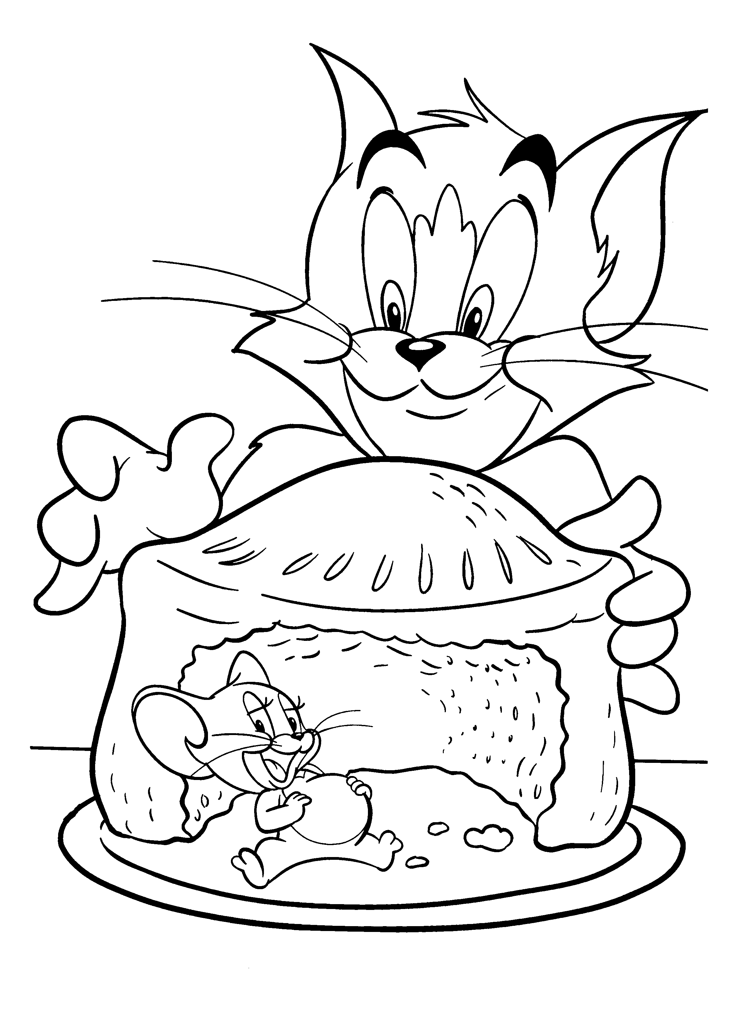 Tom and jerry for kids Tom And Jerry Kids Coloring Pages