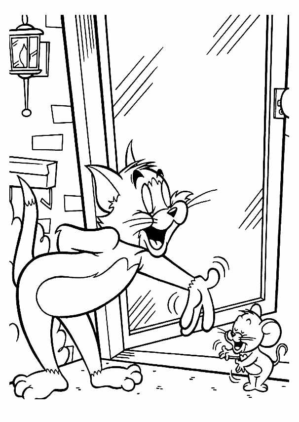 Tom and jerry to color for kids - Tom And Jerry Kids Coloring Pages
