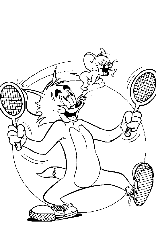 Free coloring pages Tom & Jerry