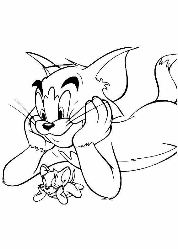 Coloring page : Tom and jerry to color for kids.