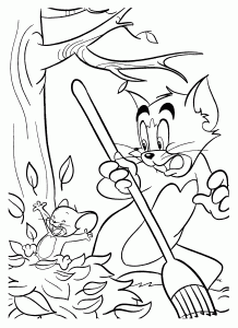 Coloring page tom and jerry free to color for children