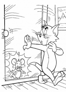 Coloring page tom and jerry for children