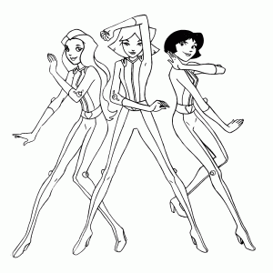 Coloring page totally spies to download