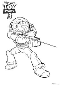 Buzz's laser (Toy Story 3 Coloring Page)