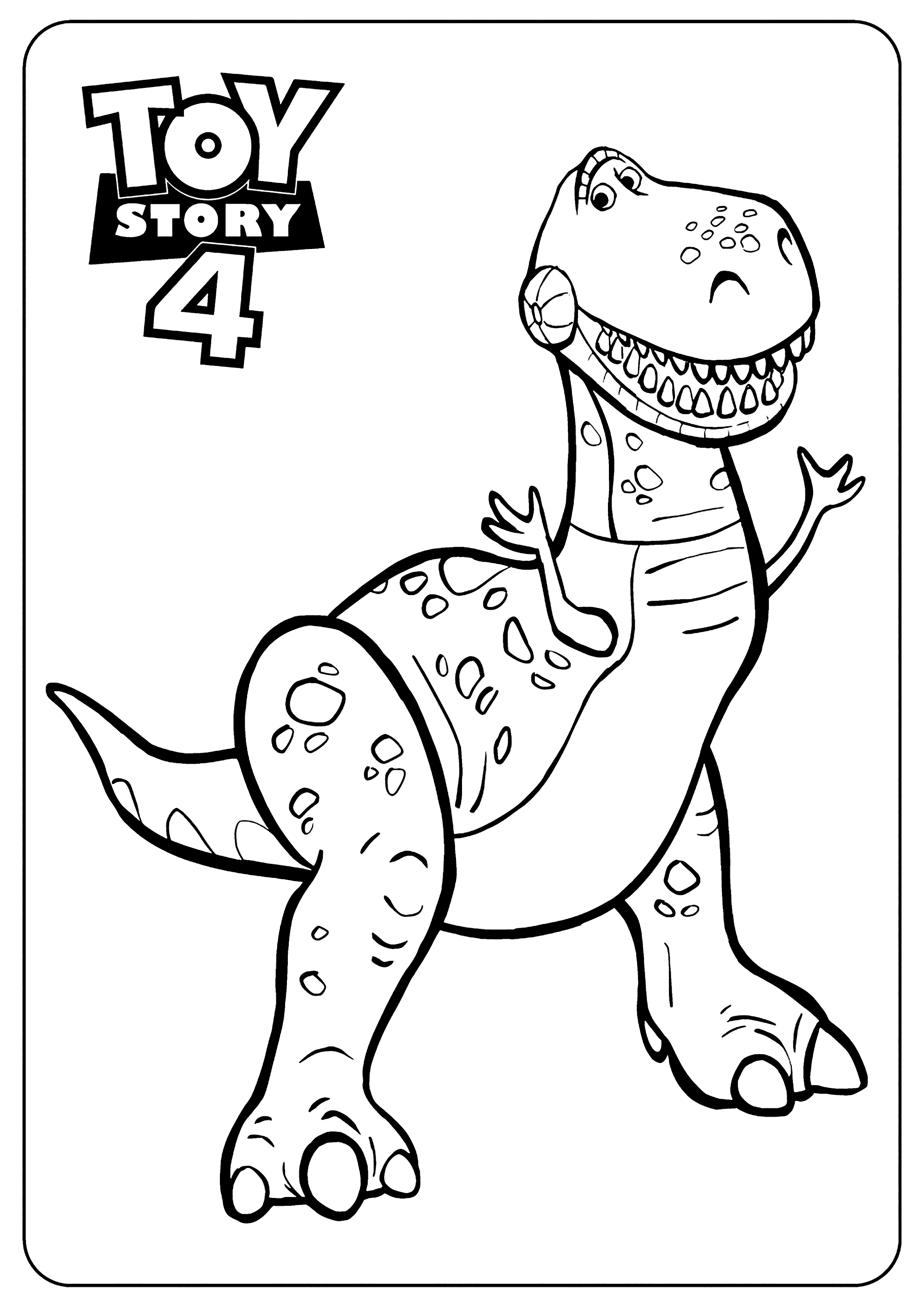 Rex Cool Toy Story 4 Coloring Pages Toy Story 4 Kids Coloring Pages