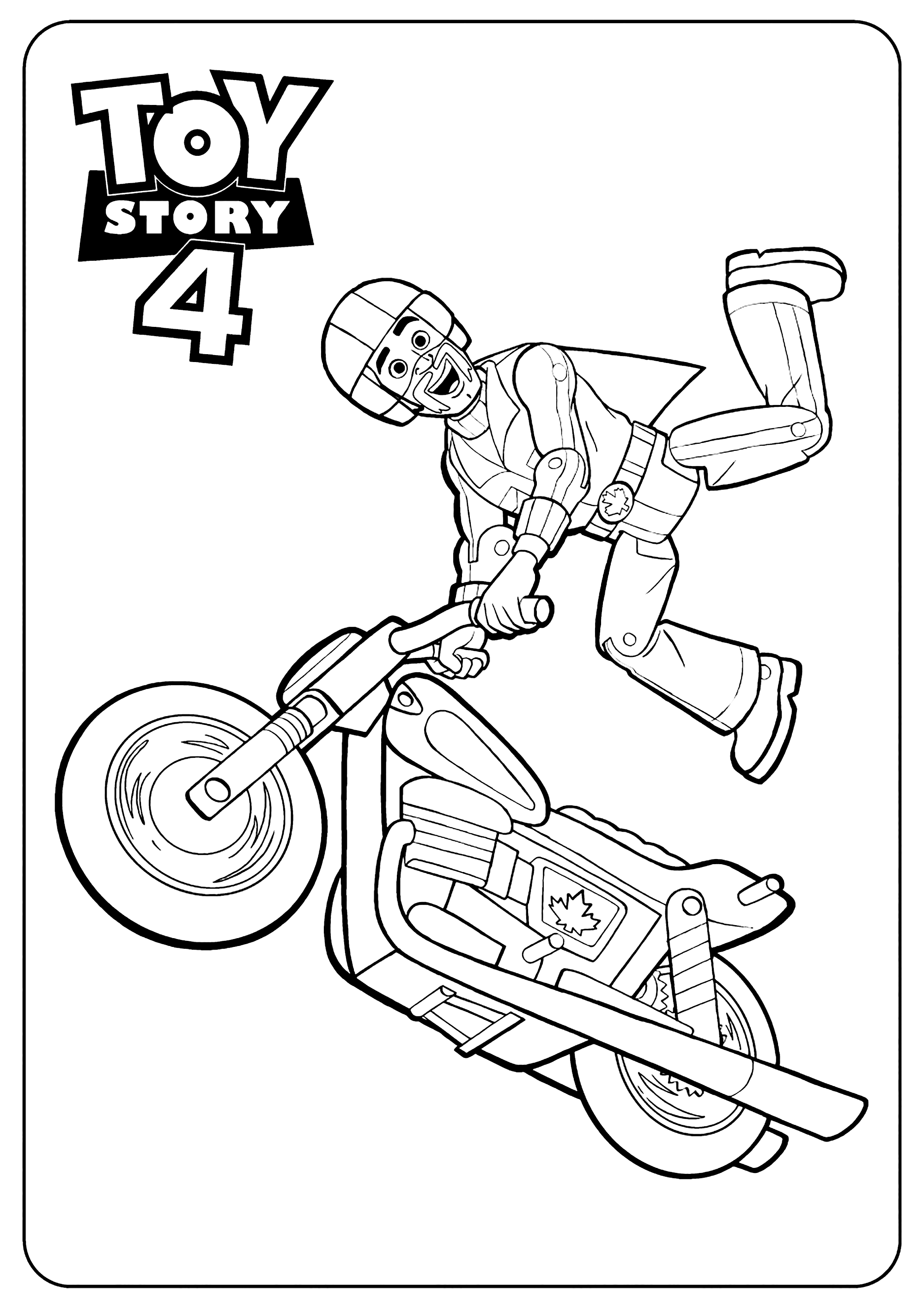 Simple Toy Story 4 coloring page : Duke Caboom