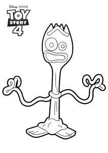 Forky : Toy Story 4 coloring page (Disney / Pixar)