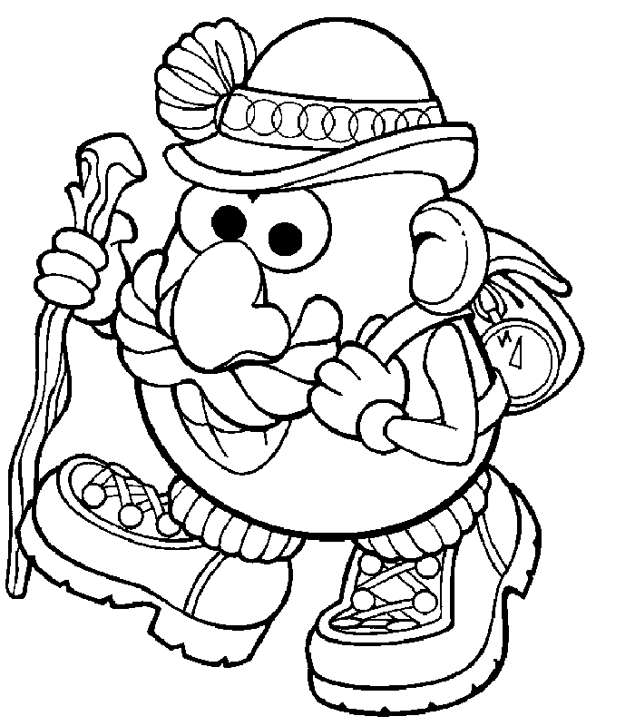 Simple Toy Story coloring page for kids : Mr Patato