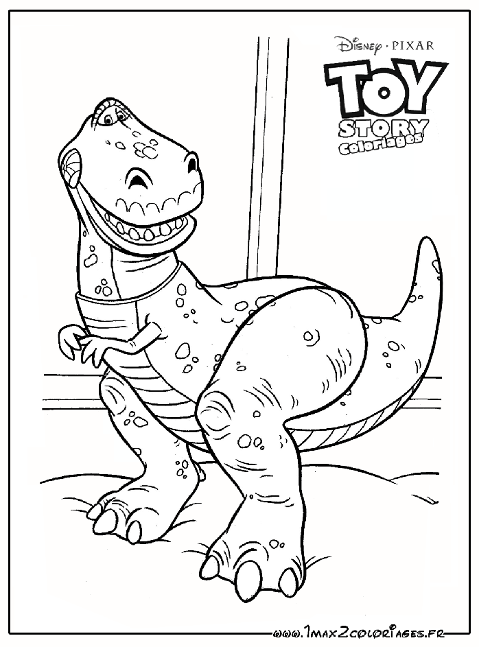 Toy Story coloring page to print and color : Rex