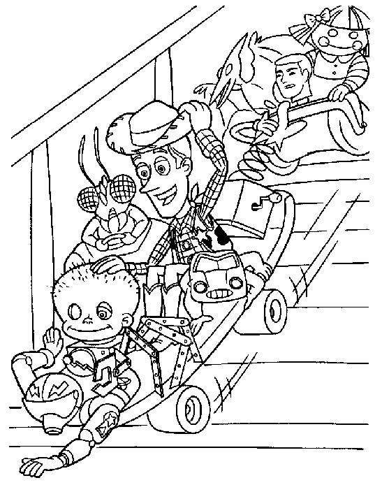 Woody And Other Characters Toy Story Kids Coloring Pages