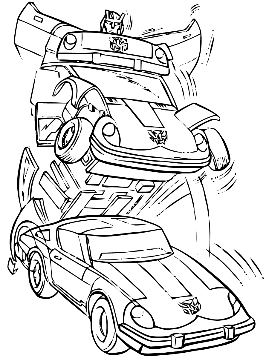 Transformation of a car into a robot