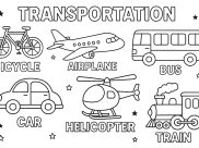 Printable Transport coloring sheets for Kids