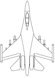 Military stealth aircraft (Transport Coloring Page)