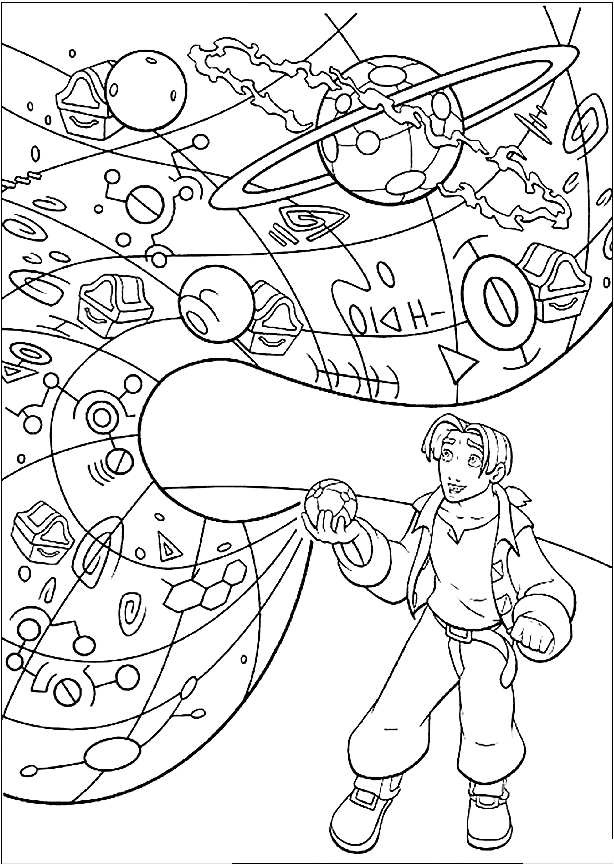 Treasure Planet: Treasure map (Printable Coloring Page for Kids)
