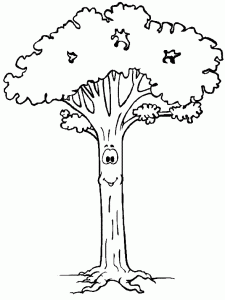 Coloring page trees for children