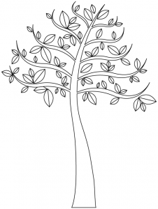 Coloring page trees free to color for children