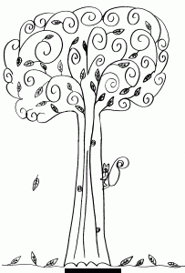 Coloring page trees to print for free