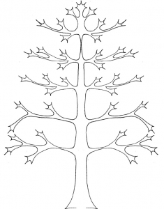 Coloring page trees for kids