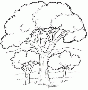 Coloring page trees to download