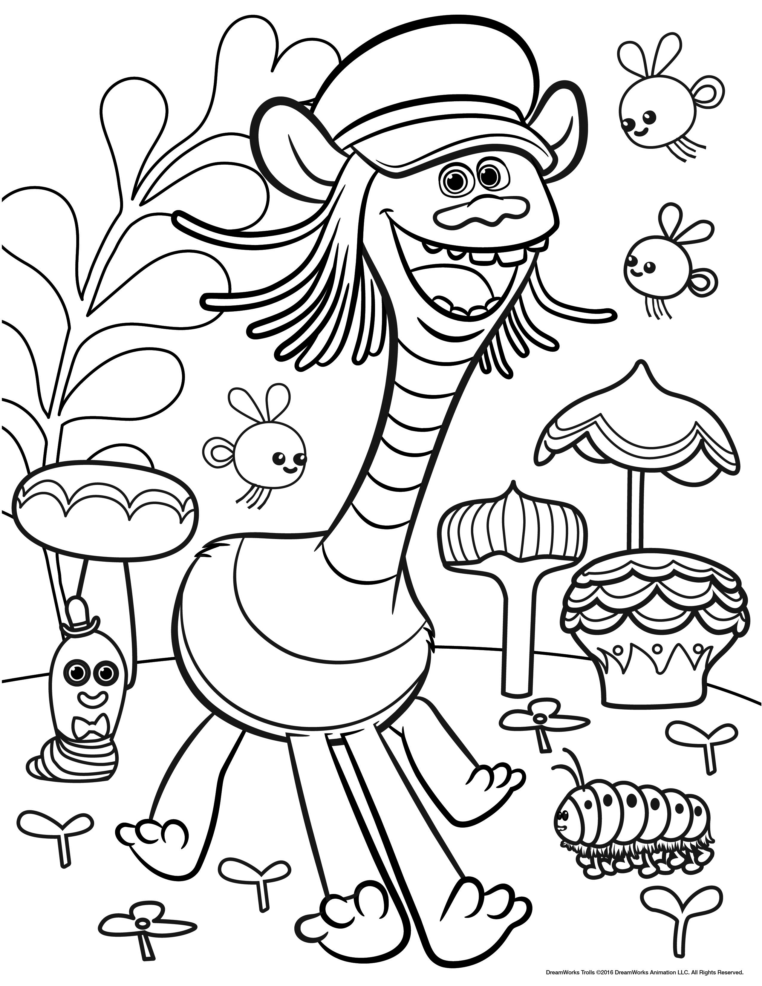 Trolls to download for free   Trolls Kids Coloring Pages