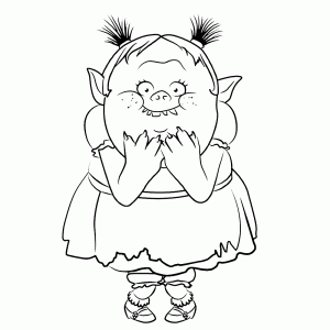 Bridget (Trolls Coloring Page)