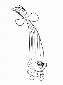 The tiny and very cute Smidge (Trolls Coloring Page)