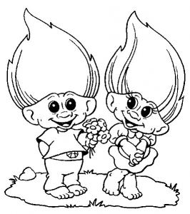 Coloring page trolls free to color for kids