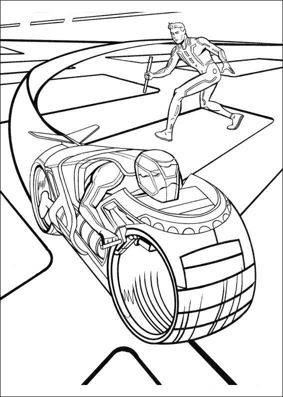 Tron's vehicle to print and color