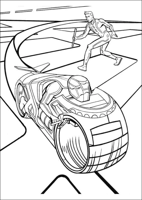 Tron coloring page for kids