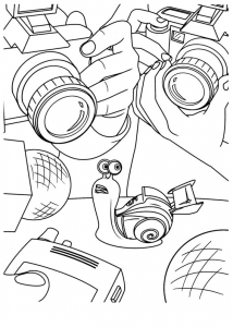 Coloring page turbo to color for kids